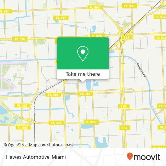 Hawes Automotive map