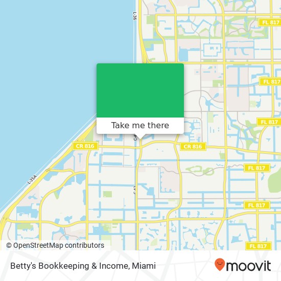 Betty's Bookkeeping & Income map