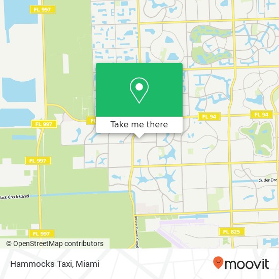 Mapa de Hammocks Taxi