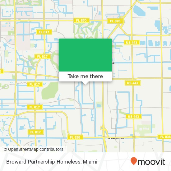 Mapa de Broward Partnership-Homeless