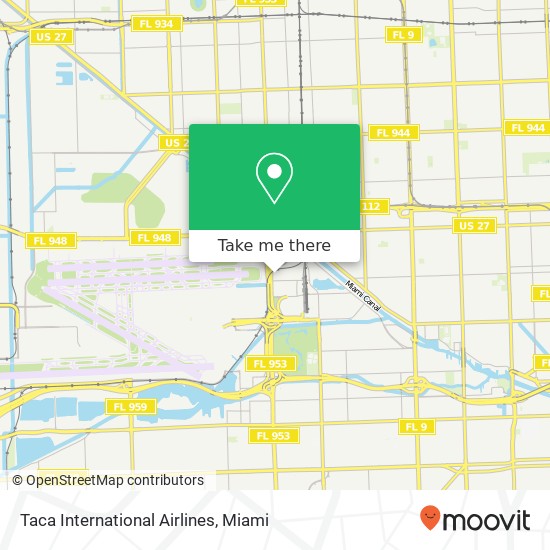 Taca International Airlines map