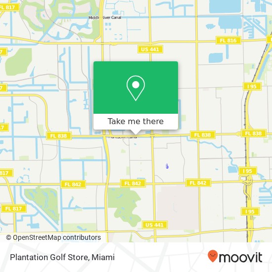 Plantation Golf Store map