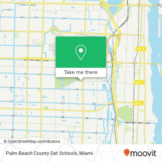 Mapa de Palm Beach County Dst Schools