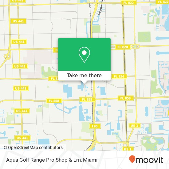 Aqua Golf Range Pro Shop & Lrn map