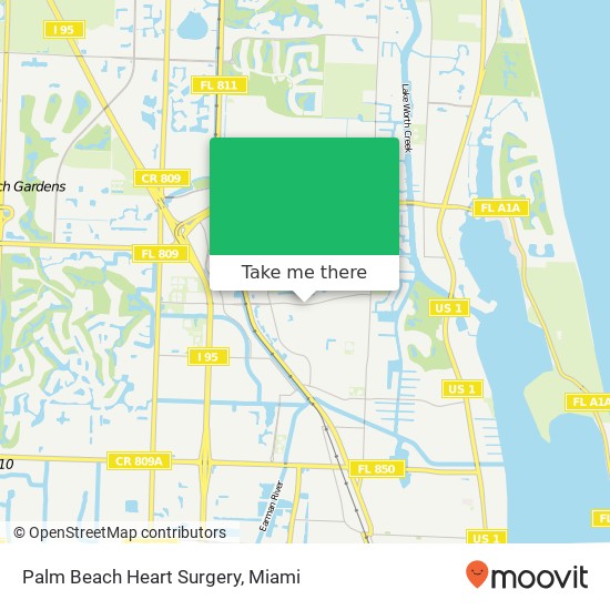 Palm Beach Heart Surgery map