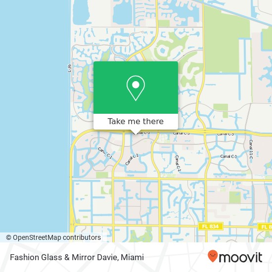 Mapa de Fashion Glass & Mirror Davie