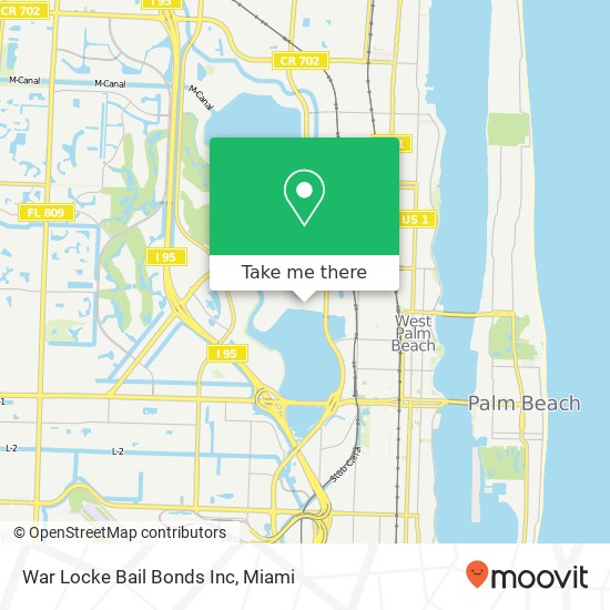 Mapa de War Locke Bail Bonds Inc