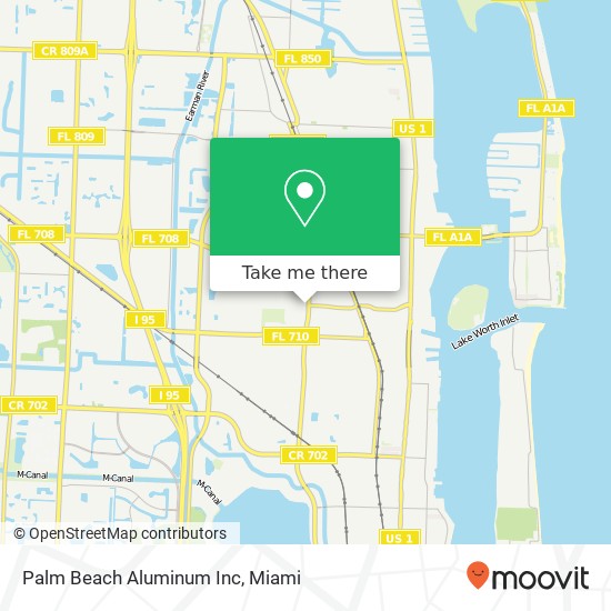 Palm Beach Aluminum Inc map