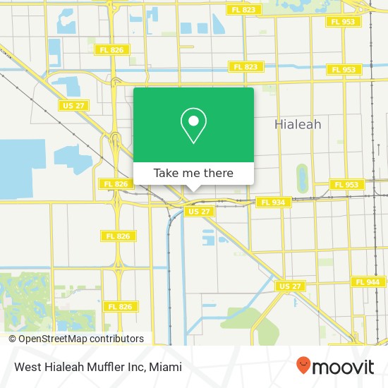 Mapa de West Hialeah Muffler Inc