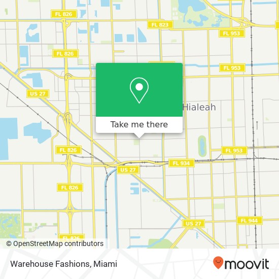 Mapa de Warehouse Fashions