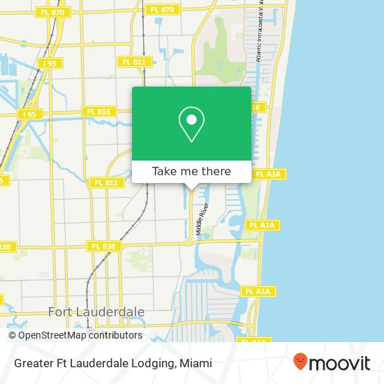 Greater Ft Lauderdale Lodging map