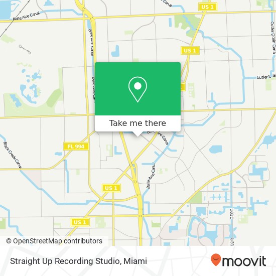 Mapa de Straight Up Recording Studio