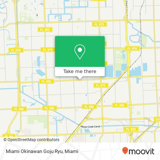 Miami Okinawan Goju Ryu map