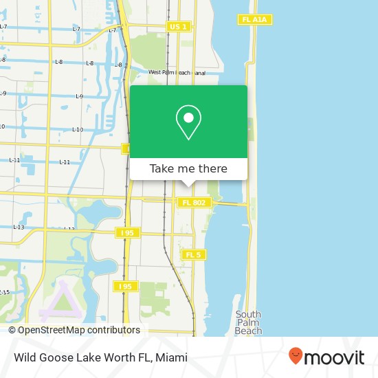 Wild Goose Lake Worth FL map