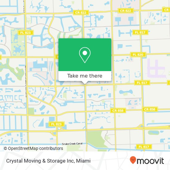 Mapa de Crystal Moving & Storage Inc