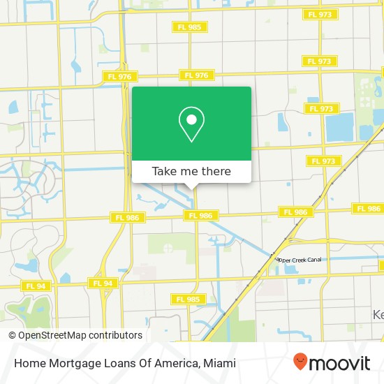 Home Mortgage Loans Of America map