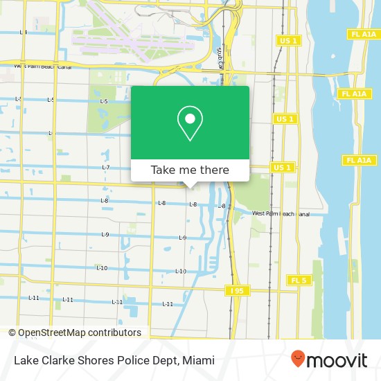 Mapa de Lake Clarke Shores Police Dept