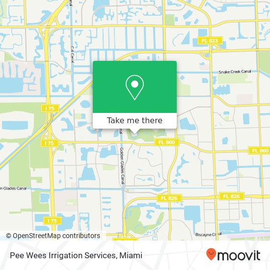 Pee Wees Irrigation Services map