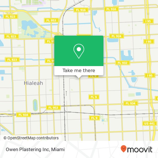 Owen Plastering Inc map