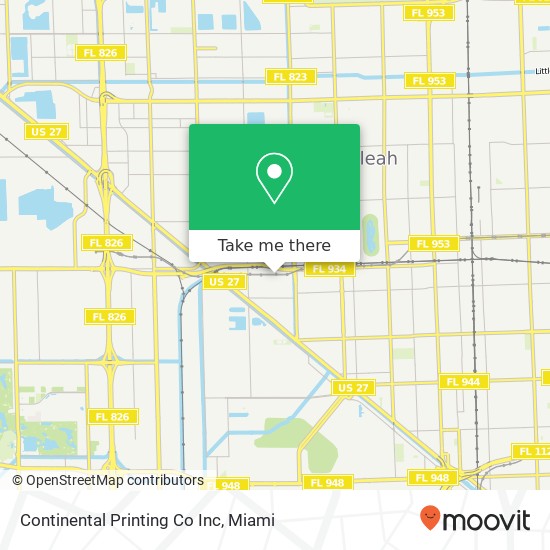 Continental Printing Co Inc map