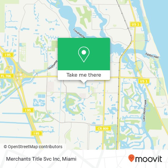 Merchants Title Svc Inc map