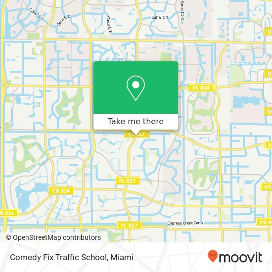 Comedy Fix Traffic School map