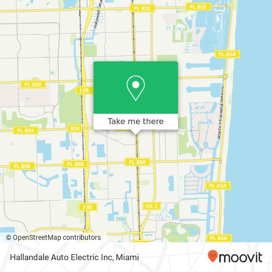 Hallandale Auto Electric Inc map