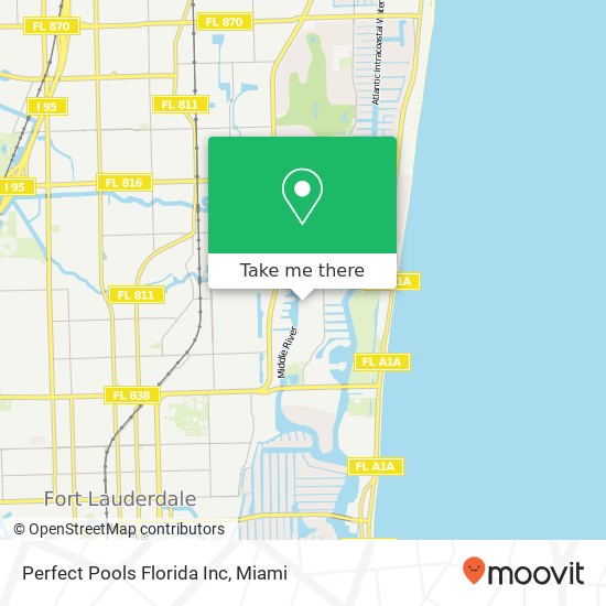 Mapa de Perfect Pools Florida Inc