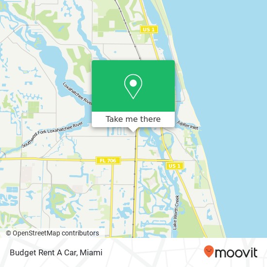 Budget Rent A Car map