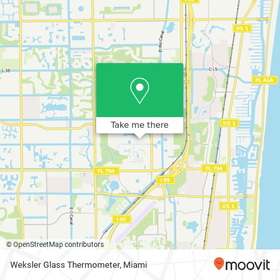 Mapa de Weksler Glass Thermometer