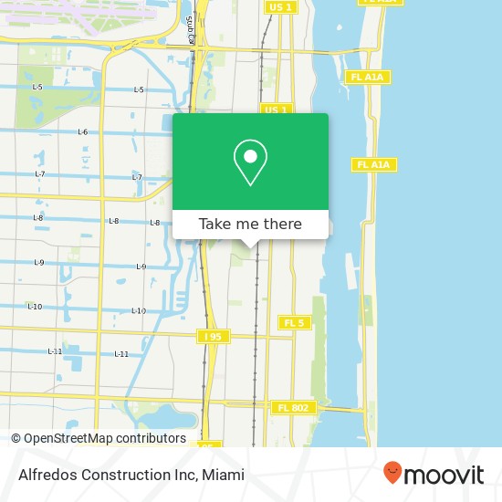 Alfredos Construction Inc map