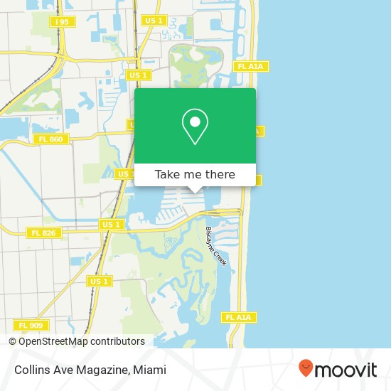 Collins Ave Magazine map