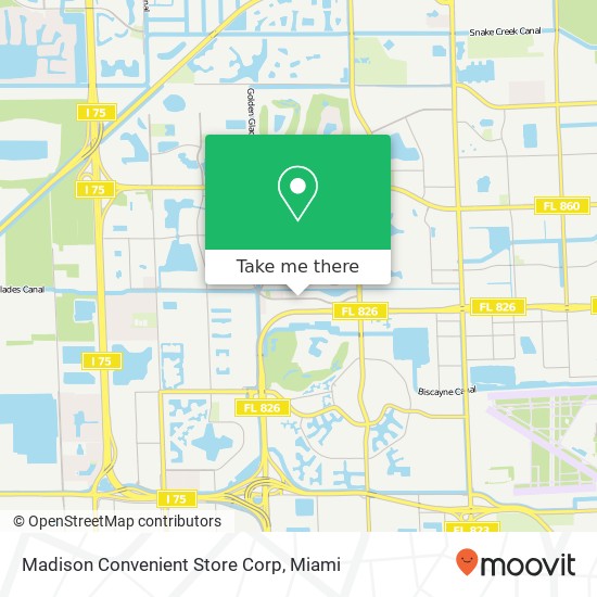 Mapa de Madison Convenient Store Corp