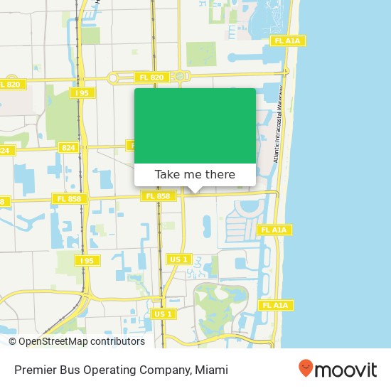 Premier Bus Operating Company map