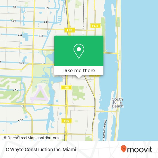 C Whyte Construction Inc map