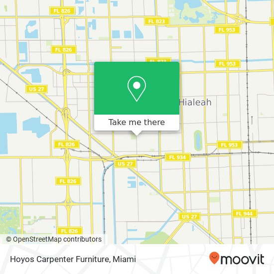 Hoyos Carpenter Furniture map