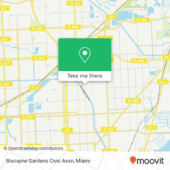 Biscayne Gardens Civic Assn map