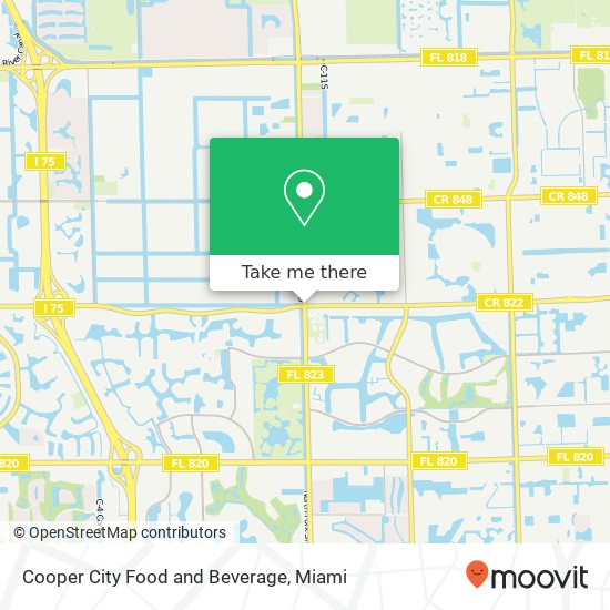 Cooper City Food and Beverage map