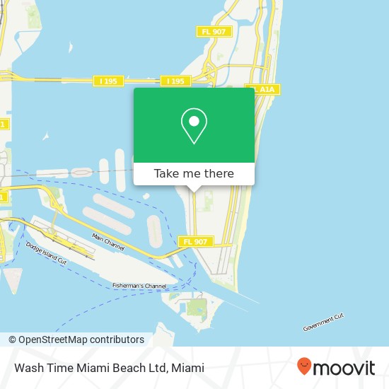 Wash Time Miami Beach Ltd map