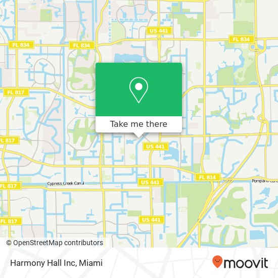 Harmony Hall Inc map