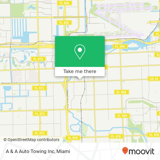 A & A Auto Towing Inc map