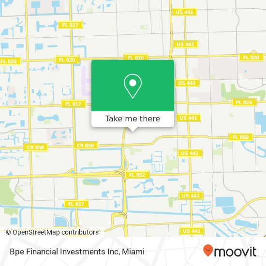 Bpe Financial Investments Inc map