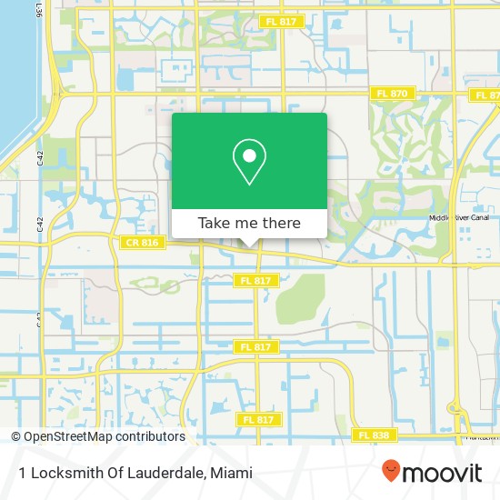 Mapa de 1 Locksmith Of Lauderdale