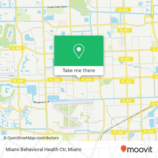 Mapa de Miami Behavioral Health Ctr