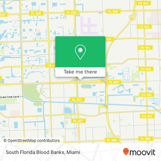 South Florida Blood Banks map