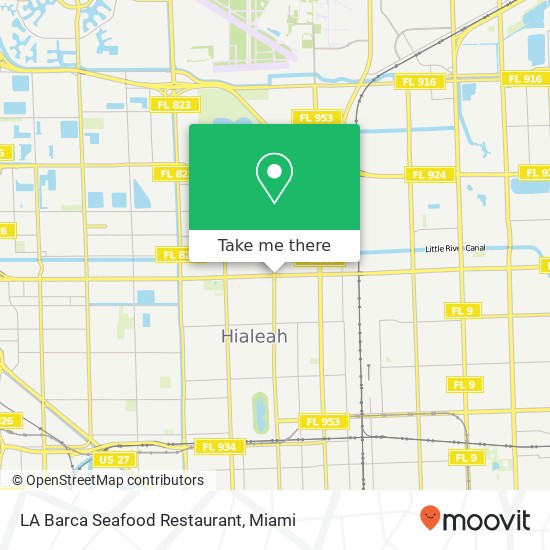 Mapa de LA Barca Seafood Restaurant