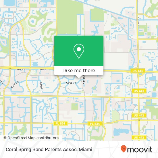 Coral Sprng Band Parents Assoc map