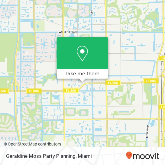 Mapa de Geraldine Moss Party Planning