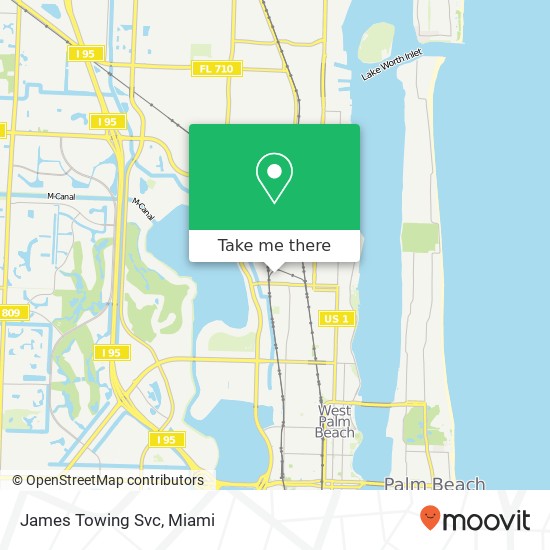 James Towing Svc map
