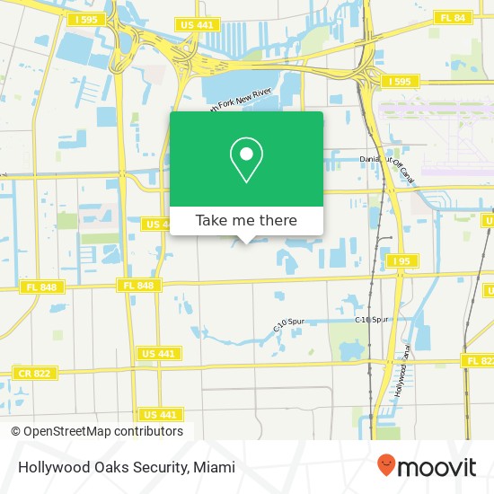 Mapa de Hollywood Oaks Security